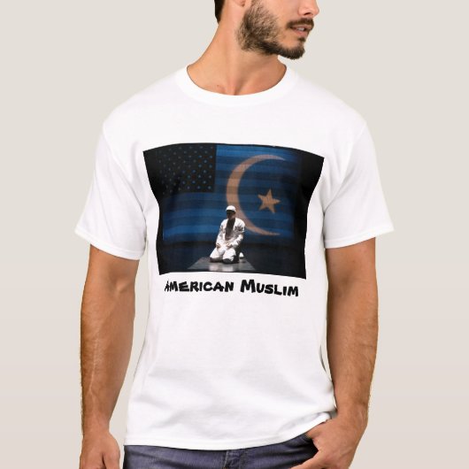 Amerikaanse moslim Tee Shirt (Voorkant)