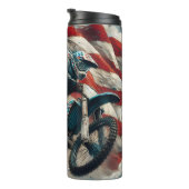 Amerikaanse Motocross Vlag Kunstprint Thermosbeker (Geroteerd rechts)