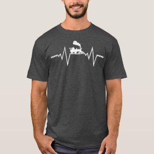 Amerikaanse motor met koptreinen t-shirt