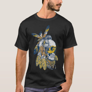 Amerikaanse motorfiele schedel Indische arendriege T-shirt