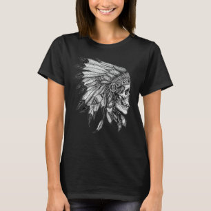 Amerikaanse motorfiele schedel Indische arendriege T-shirt