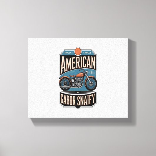 Amerikaanse Motorfiets  Canvas Afdruk (Voorkant)
