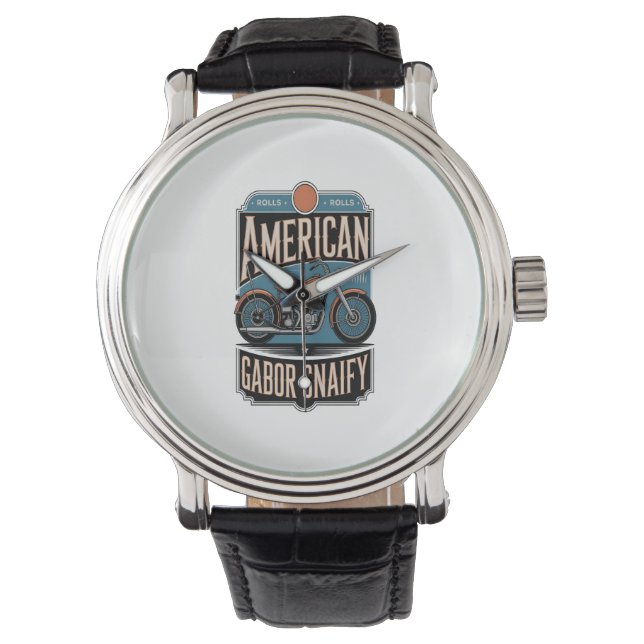 Amerikaanse Motorfiets  Horloge (Voorkant)