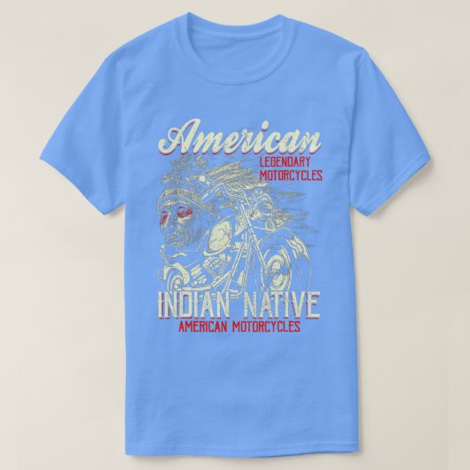-Amerikaanse motorfiets Indiaan voor de oude motor T-shirt (Design voorkant)