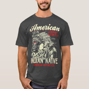 -Amerikaanse motorfiets Indiaan voor de oude motor T-shirt