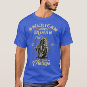 -Amerikaanse motorfiets Indiaan voor de oude motor T-shirt