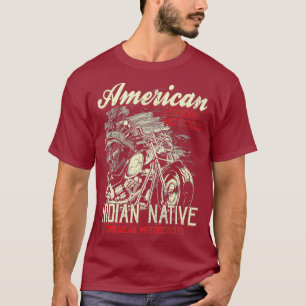 -Amerikaanse motorfiets Indiaan voor de oude motor T-shirt