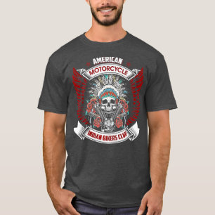 -Amerikaanse motorfiets Indiaan voor oude motorfie T-shirt