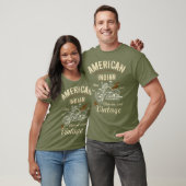 -Amerikaanse motorfiets Indiaas voor oud T-shirt (Unisex)