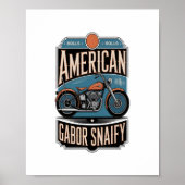Amerikaanse Motorfiets  Poster (Voorkant)