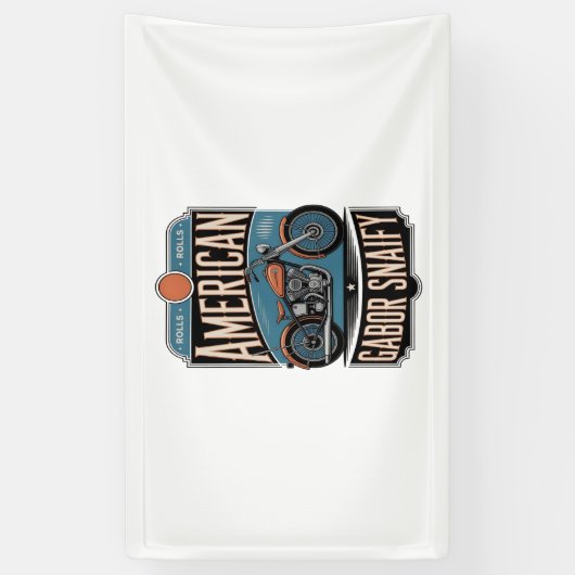 Amerikaanse Motorfiets  Spandoek (Verticaal)