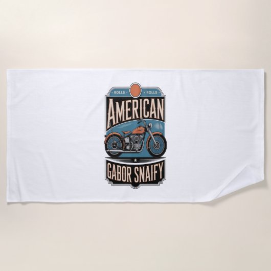 Amerikaanse Motorfiets  Strandlaken (Voorkant)