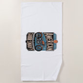 Amerikaanse Motorfiets  Strandlaken (Voorkant)