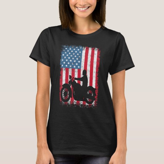 Amerikaanse motorfiets t-shirt (Voorkant)