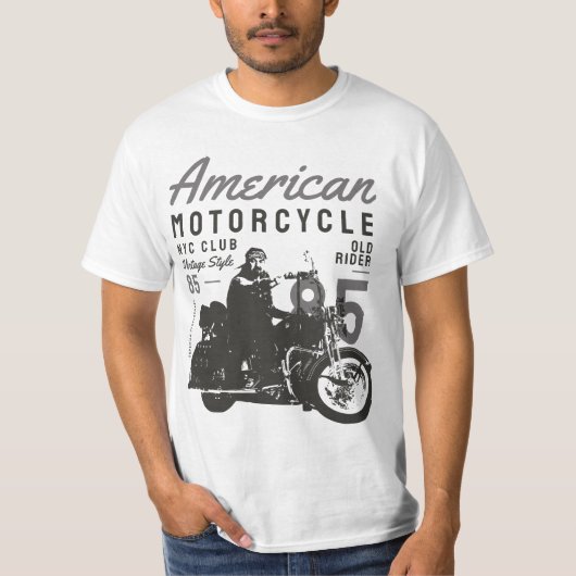 Amerikaanse motorfiets t-shirt (Voorkant)