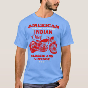 -Amerikaanse motorfietsen Indische oude fietsers T-shirt