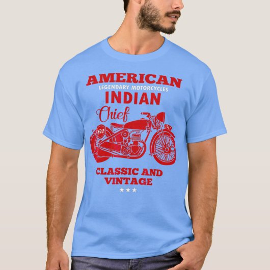 -Amerikaanse motorfietsen Indische oude fietsers T-shirt (Voorkant)