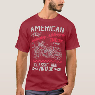 -Amerikaanse motorfietsen Indische oude fietsers T-shirt