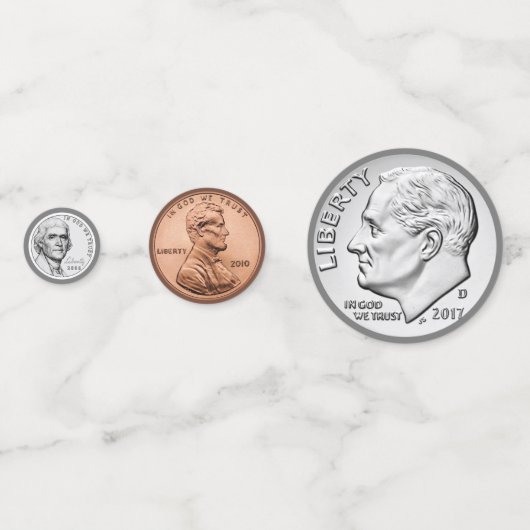 Amerikaanse munten confetti (Voorkanten)