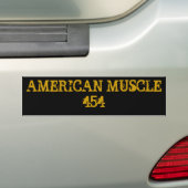 AMERIKAANSE MUSCLE 454 BUMPERSTICKER (Op auto)