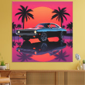 Amerikaanse Muscle Car Canvas Afdruk (Insitu (Woonkamer))