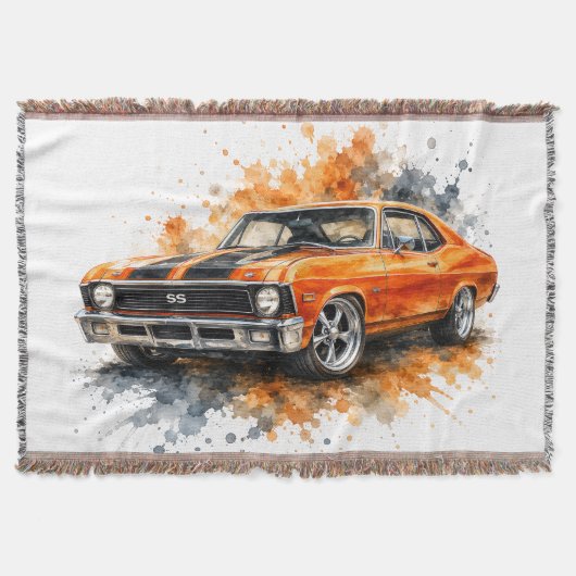 Amerikaanse Muscle Car Deken (Voorkant)