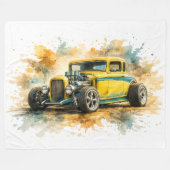 Amerikaanse Muscle Car fleece deken (Voorkant (Horizontaal))