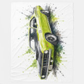 Amerikaanse Muscle Car fleece deken (Voorkant)