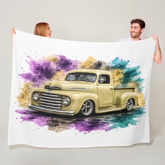 Amerikaanse Muscle Car fleece deken (In situ)