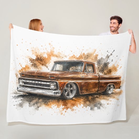 Amerikaanse Muscle Car fleece deken (In situ)