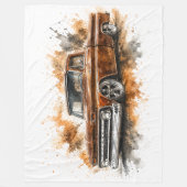 Amerikaanse Muscle Car fleece deken (Voorkant)