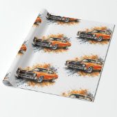 Amerikaanse Muscle Car Inpakpapier (Uitgerold)