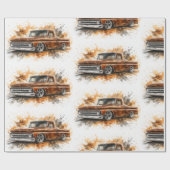 Amerikaanse Muscle Car Inpakpapier (Vlak)