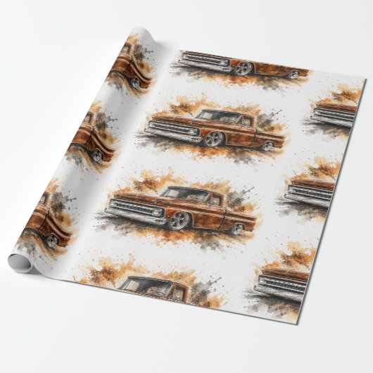 Amerikaanse Muscle Car Inpakpapier (Uitgerold)