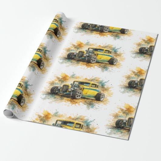 Amerikaanse Muscle Car Inpakpapier (Uitgerold)