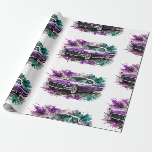Amerikaanse Muscle Car Inpakpapier (Uitgerold)