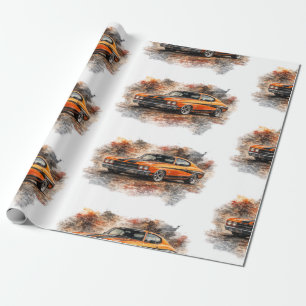 Amerikaanse Muscle Car Inpakpapier