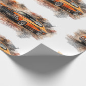 Amerikaanse Muscle Car Inpakpapier (Hoek)