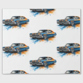 Amerikaanse Muscle Car Inpakpapier (Vlak)