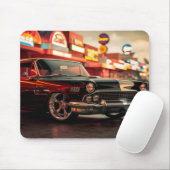  Amerikaanse Muscle Car Mousepad Muismat (Met muis)