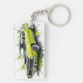 Amerikaanse Muscle Car Sleutelhanger (achterkant)