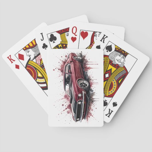 Amerikaanse Muscle Car Speelkaarten (Achterkant)