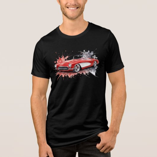 Amerikaanse Muscle Car Tri-Blend Shirt (Voorkant)