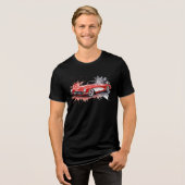 Amerikaanse Muscle Car Tri-Blend Shirt (Voorkant volledig)