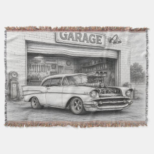 Amerikaanse Muscle Car Worpdeken Deken