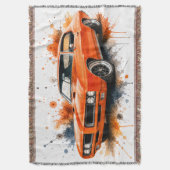 Amerikaanse Muscle Car Worpdeken Deken (Voorkant Verticaal)