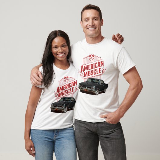 Amerikaanse Muscle Cars in het zwart T-shirt (Unisex)