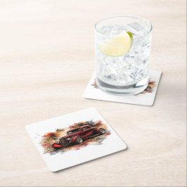 Amerikaanse Muscle Cars Papier Coasters Kartonnen Onderzetters