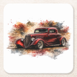 Amerikaanse Muscle Cars Papier Coasters Kartonnen Onderzetters