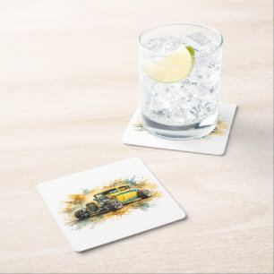 Amerikaanse Muscle Cars Papier Coasters Kartonnen Onderzetters